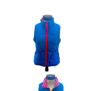 Amazing Joules puffer  vest red striped linings size 10 great condition